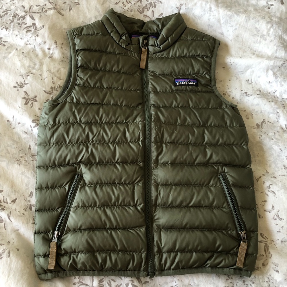 Hunter Green Patagonia Kids Puffer Vest